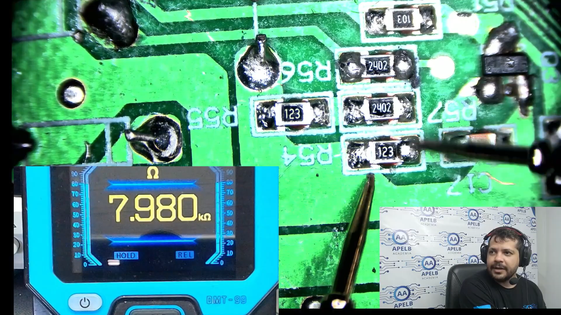 Diagnóstico electrónico con placa y osciloscopio