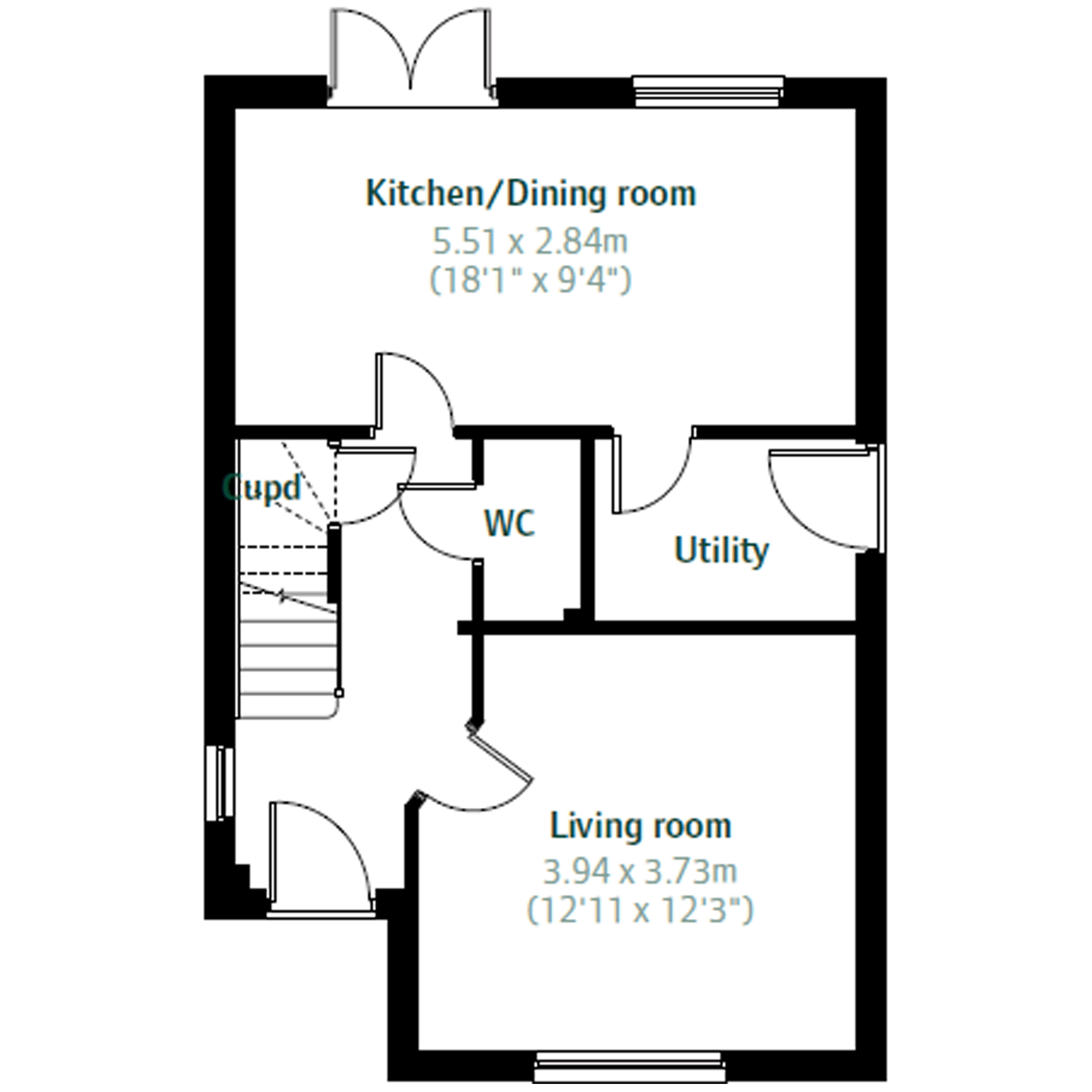 The Hatfield floorplan
