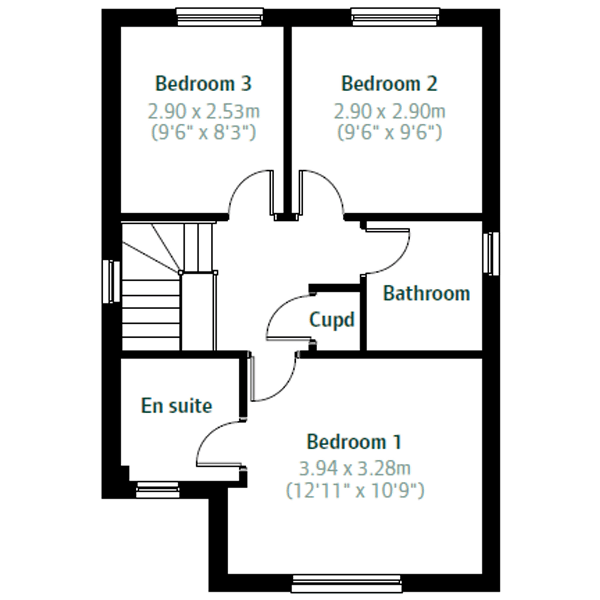 The Hatfield floorplan