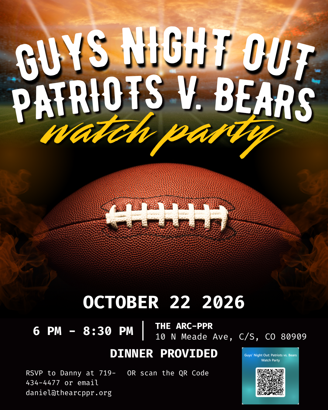 Guys’ Night Out: Patriots vs. Bears Watch Party
