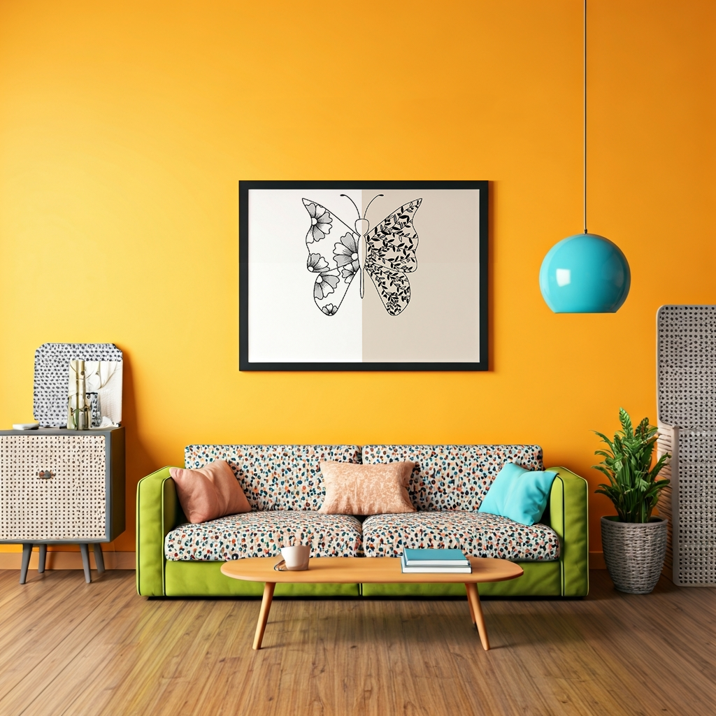 Wings of Flora in room setting