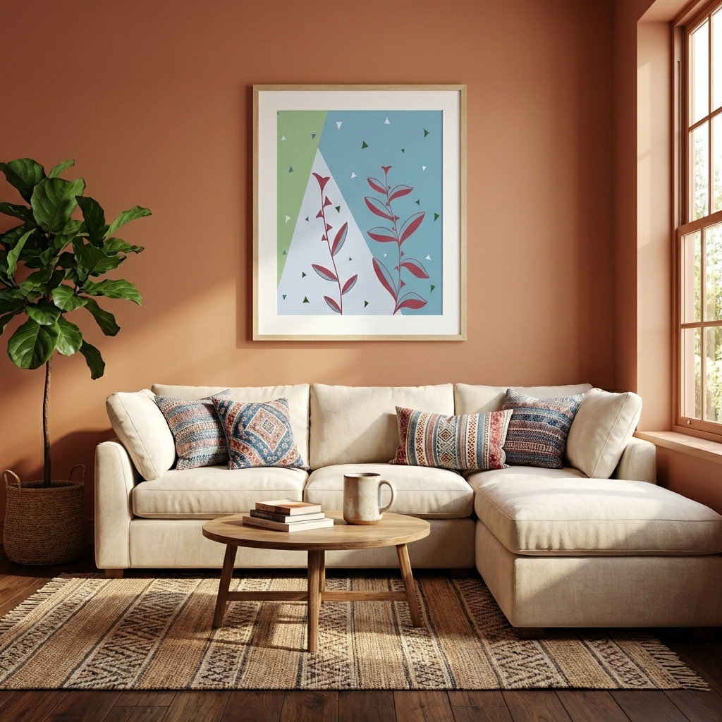 Petals at Dawn in room setting