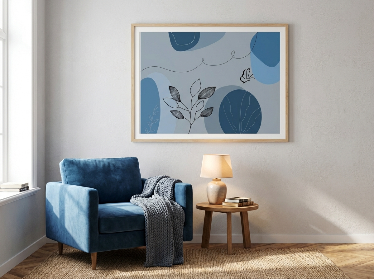 Blue Reverie in room setting