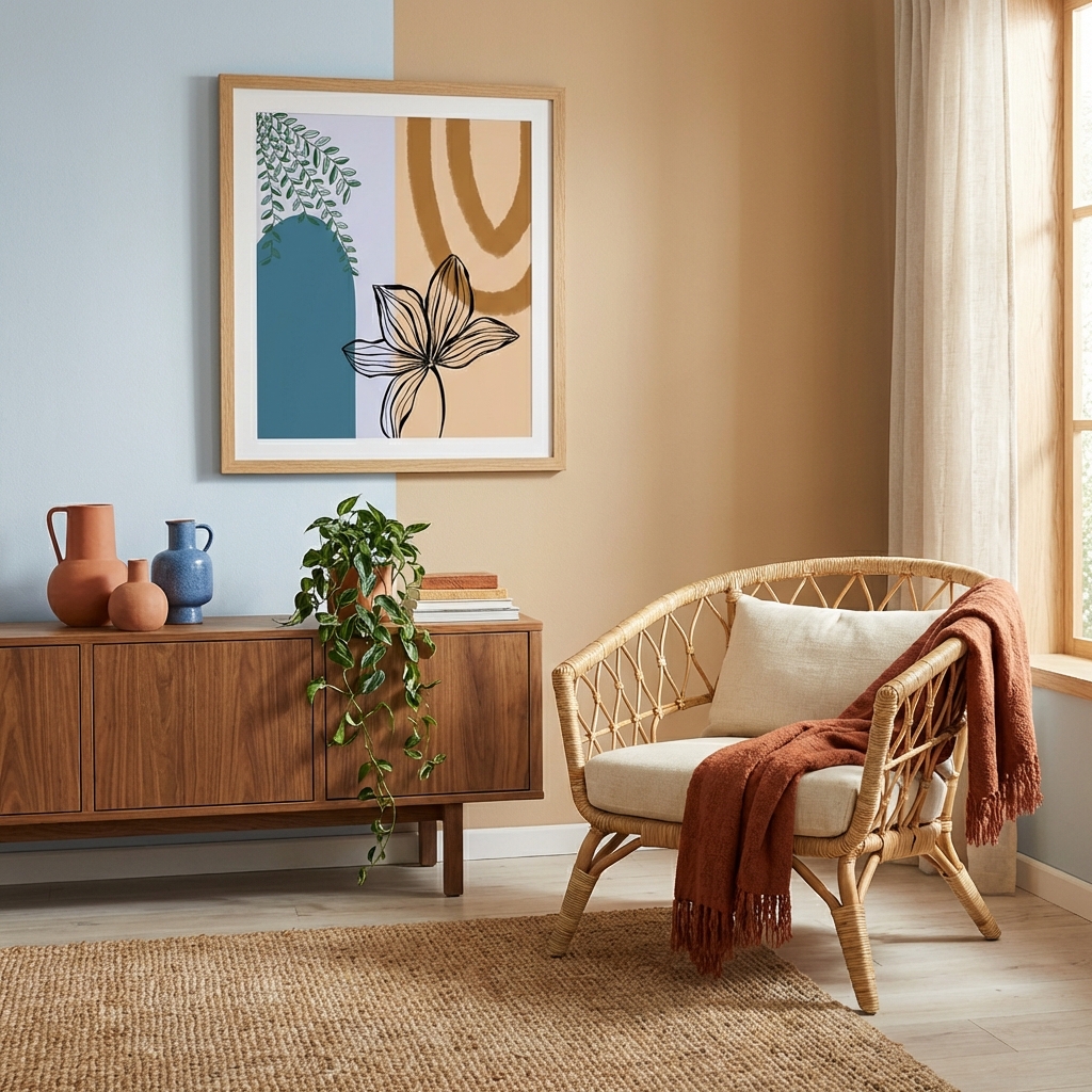 Coastal Blooms in room setting