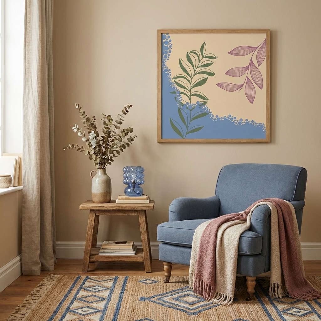 Bubbling Violet in room setting