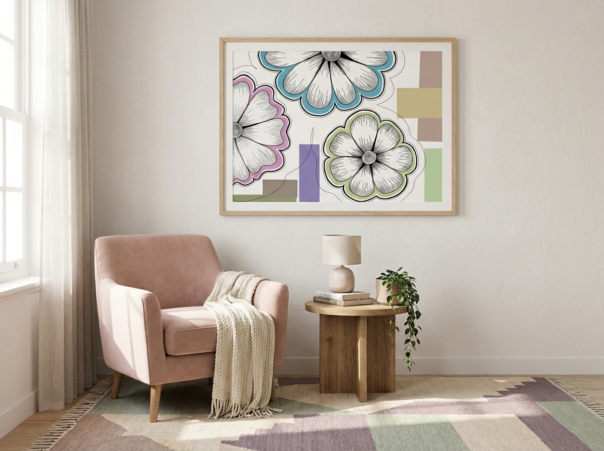 Geometric Garden in room setting