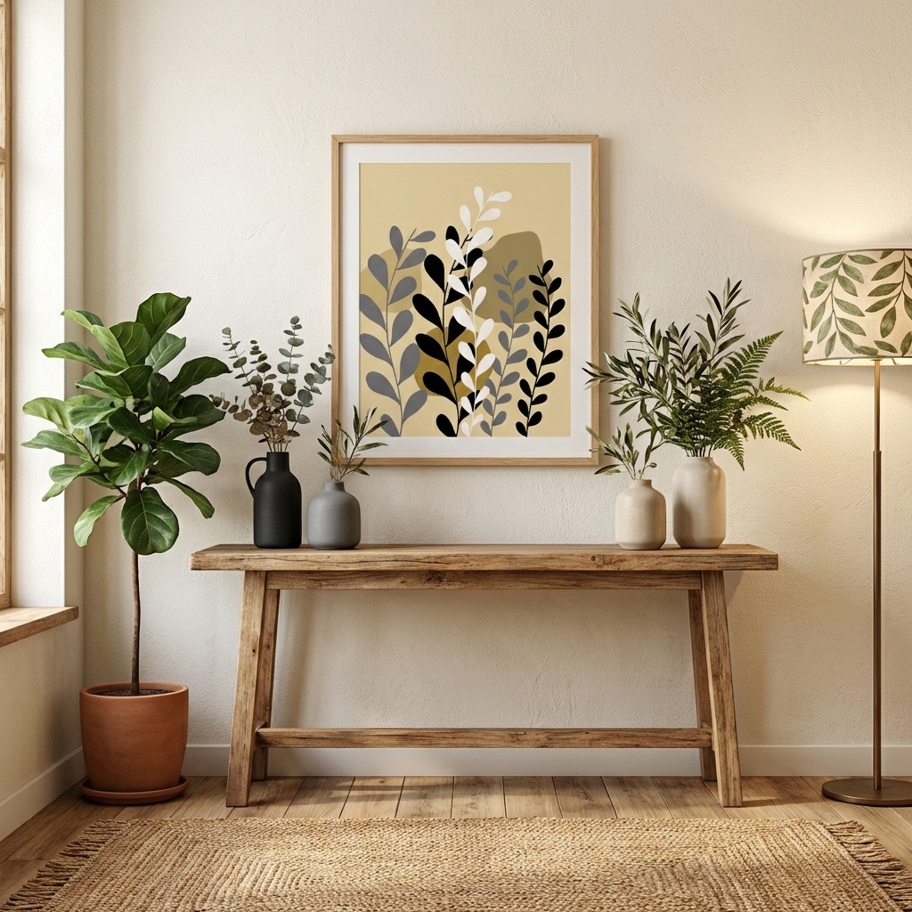 Sepia Garden in room setting