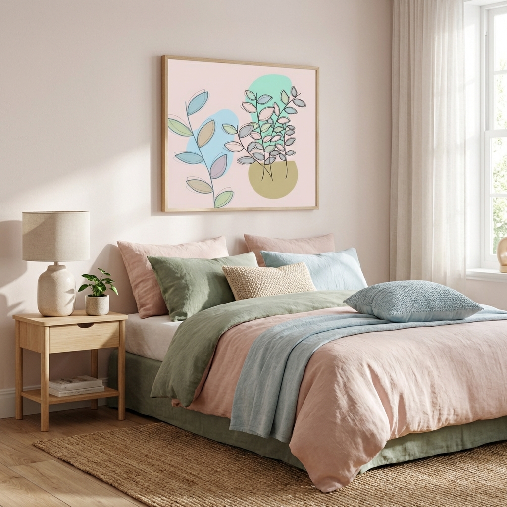 Cotton Leaves in room setting