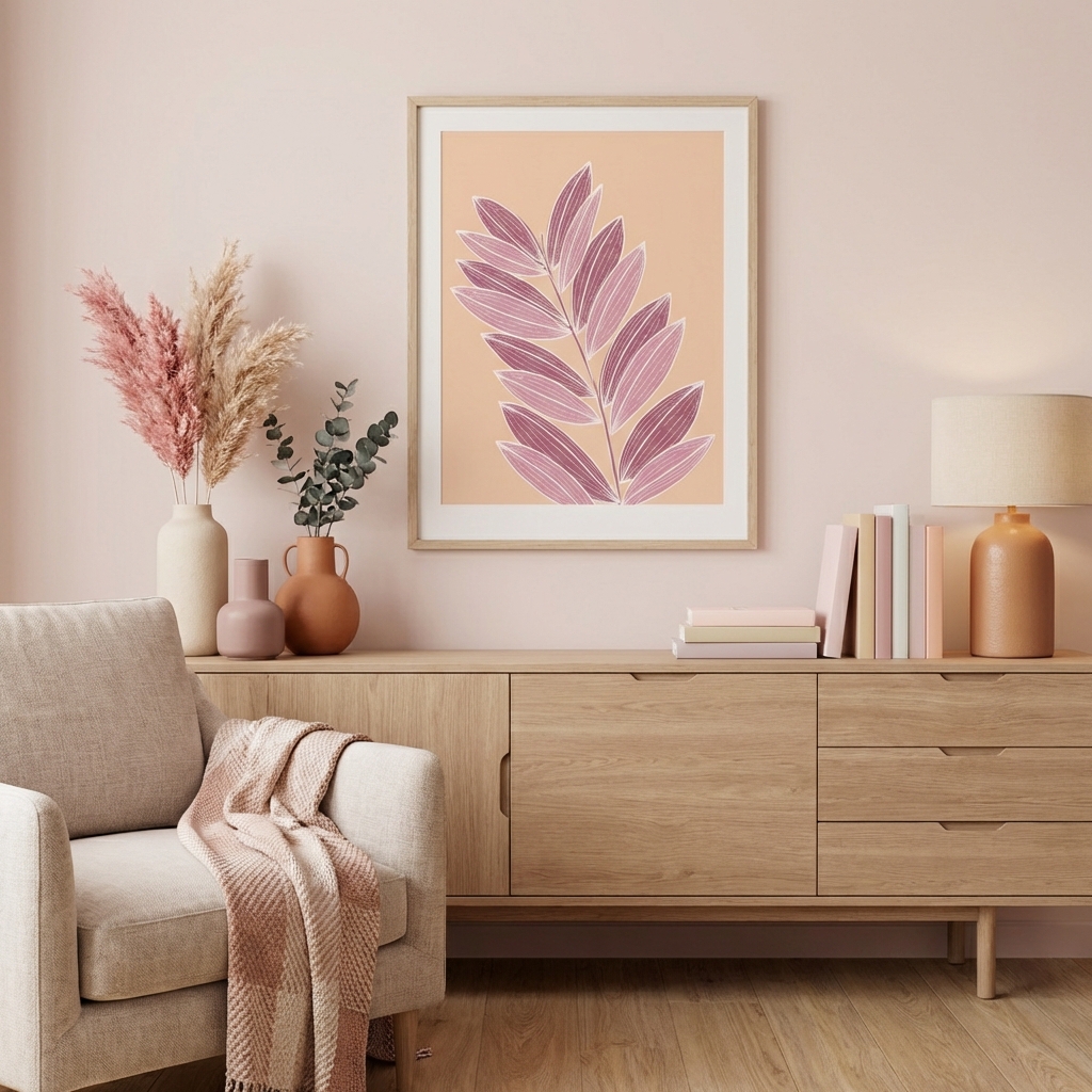 Rose Leaves in room setting