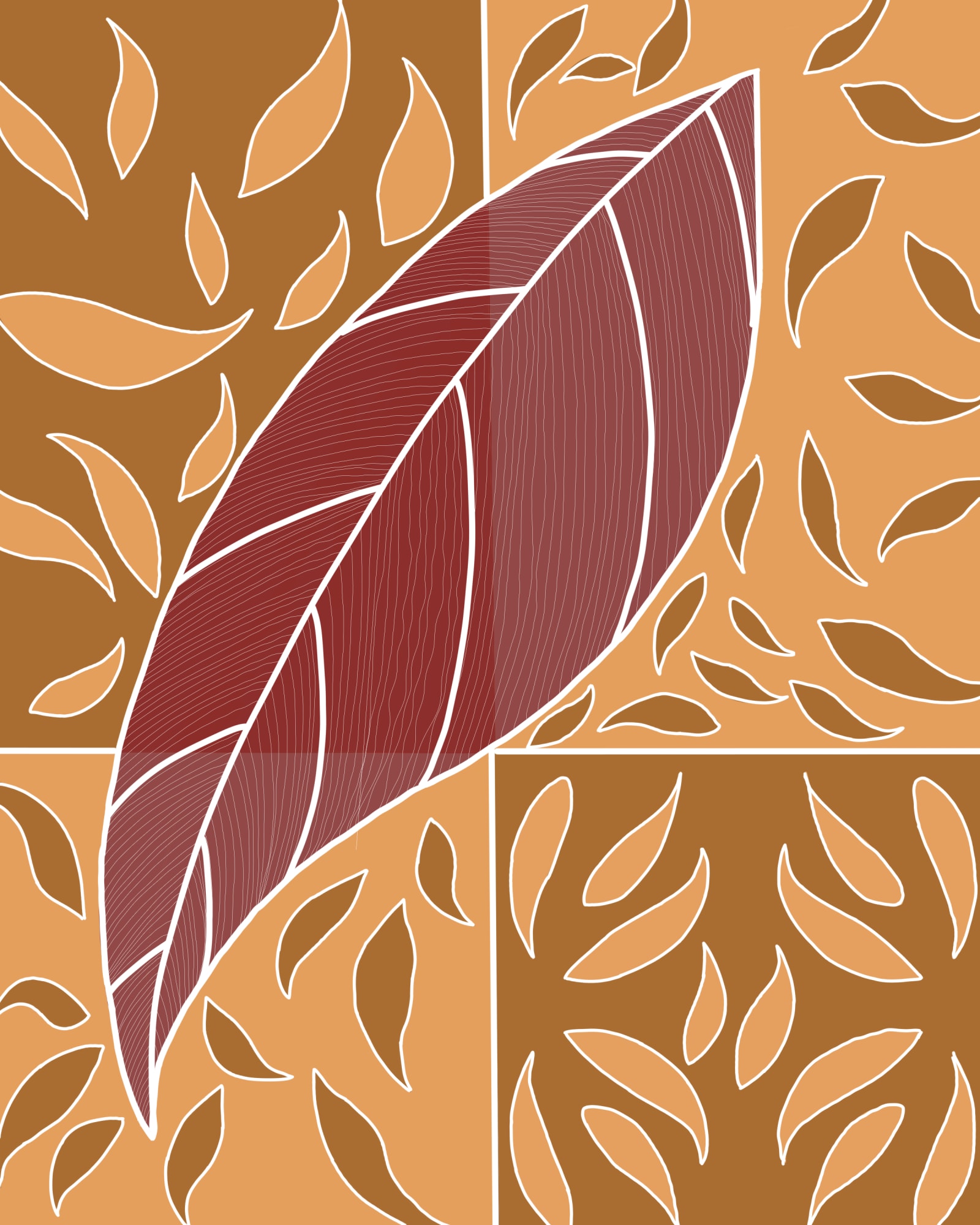 Abstract Leaf Pattern