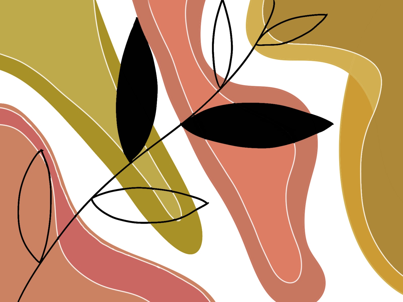 Abstract Leaves Neutral