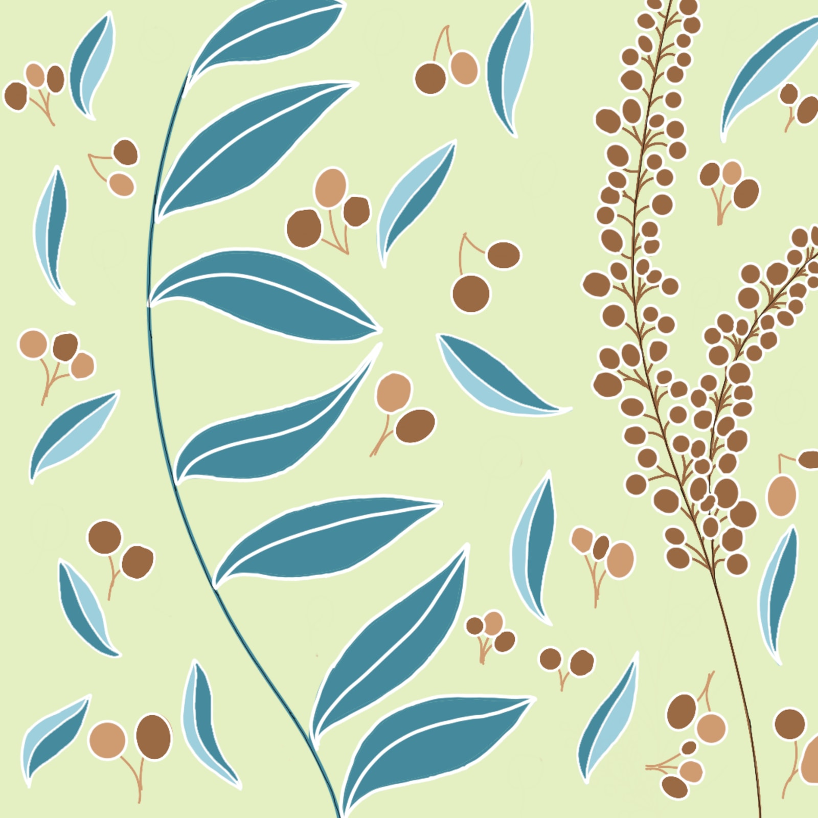 Leaf Berry Pattern