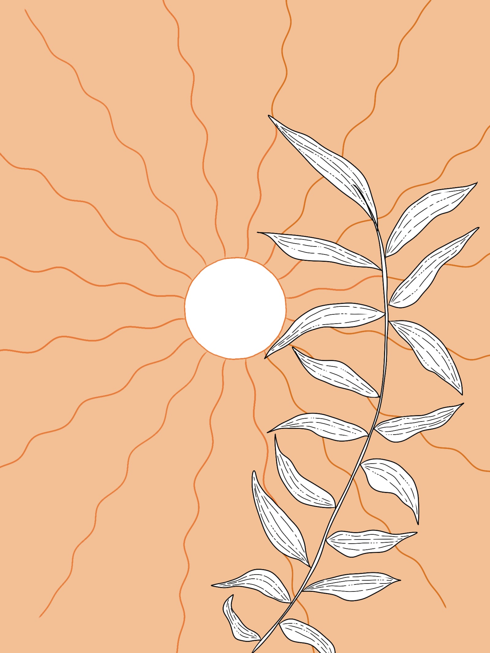 Botanical Art Sunburst