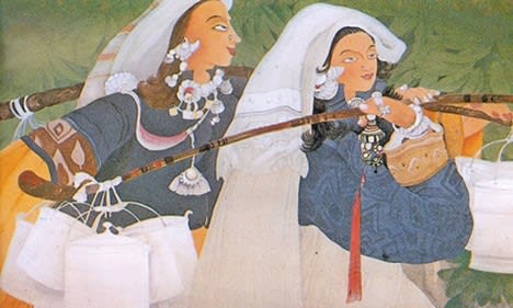 Milkmaids by Abdur Rahman Chughtai