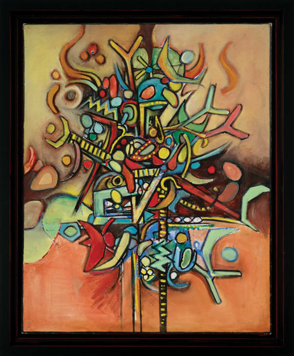 Untitled (Still Life on Red), 1974 by Ahmed Pervez