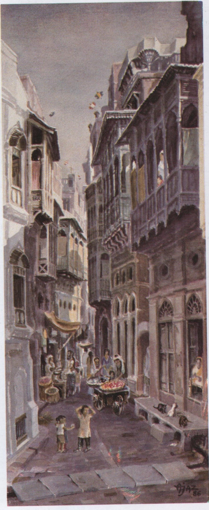 A street in Walled City by Ajaz Anwar