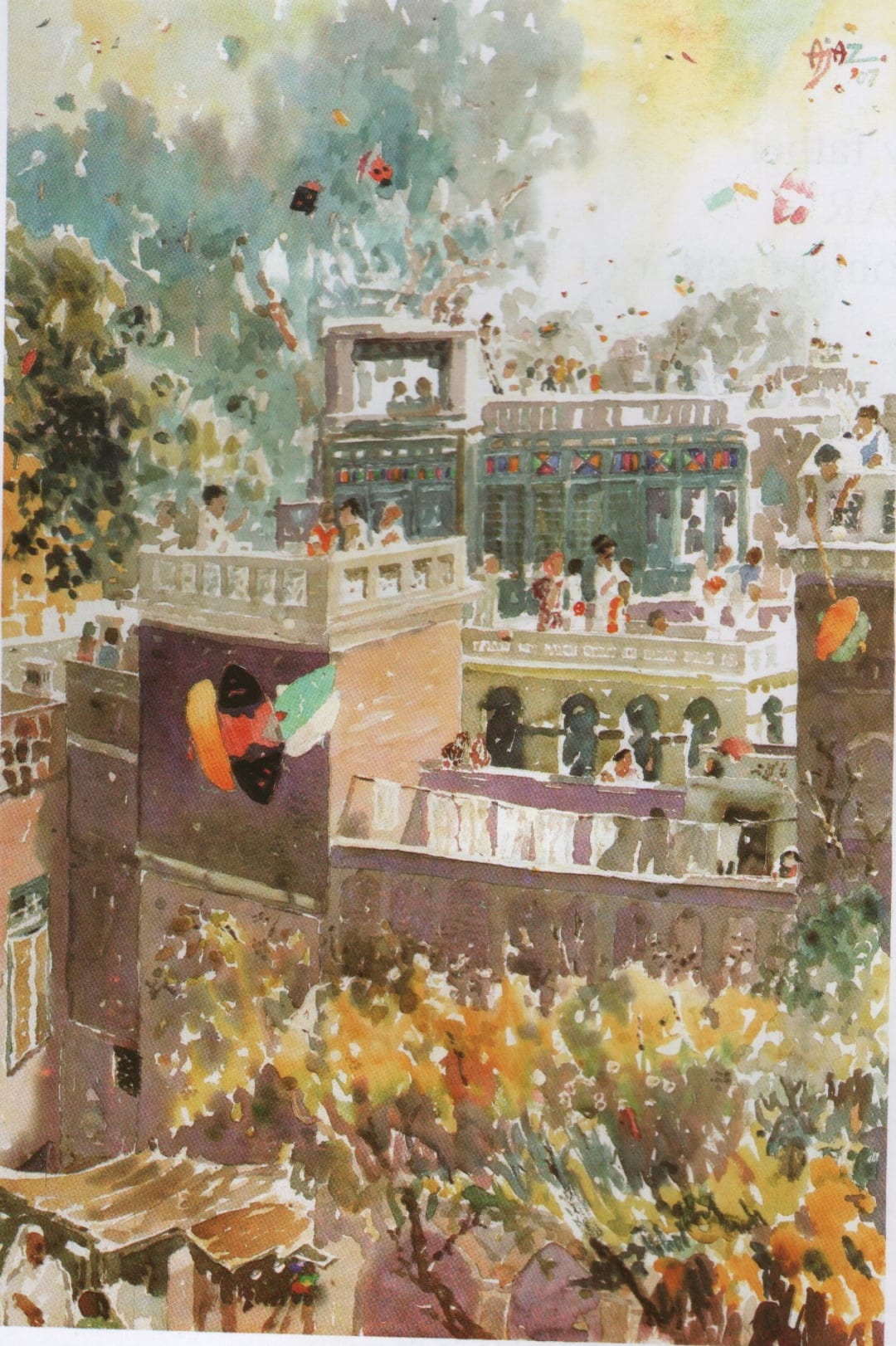 Basant over Qilla Gujjar Singh, Lahore by Ajaz Anwar