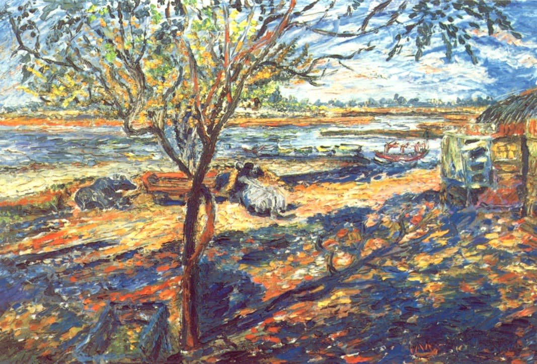 The River Ravi, 1985 by Anna Molka Ahmad