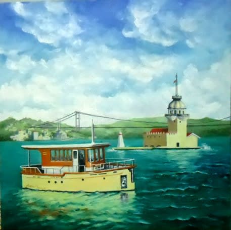 Tower in Turquoise-I, Istanbul, 2016 by Amber Munir