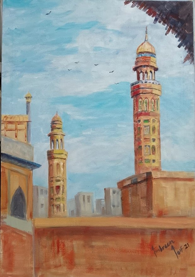 Magnificent wazir Khan masjid, 2021 by Ambreen Asif