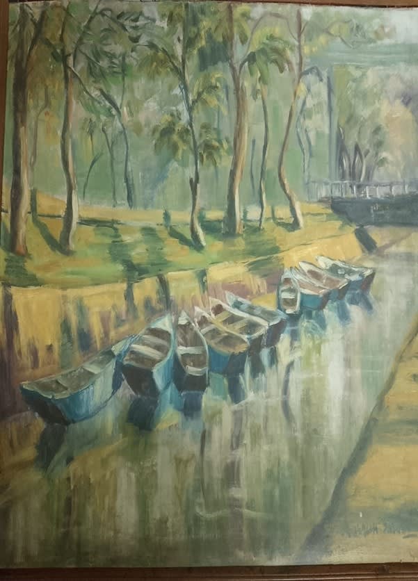 Campus boats, 2001 by Ambreen Asif