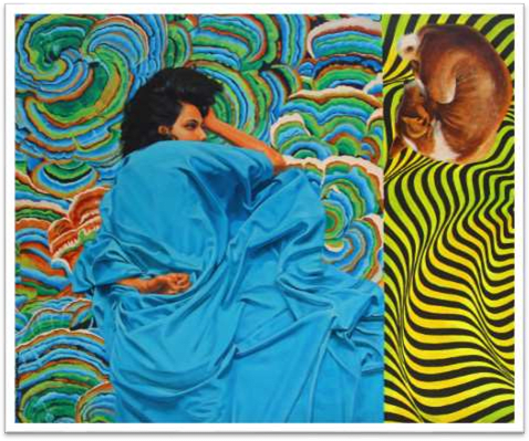 A line has two sides, 2021 by Saqiba Suleman