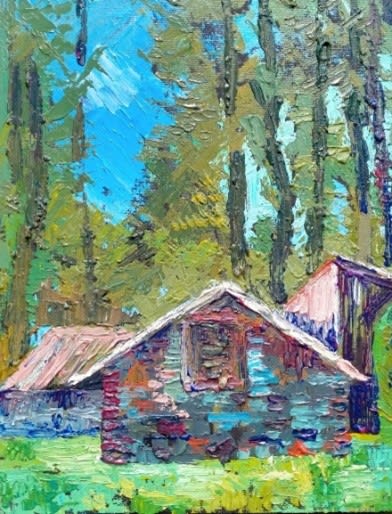Plain air painting was painted in Bara Gali Camp, KPK, Pakistan., 2025 by Rifaat Saif Dar