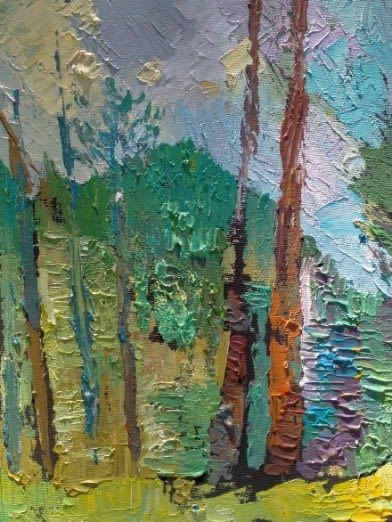 Plain air painting was painted in Bara Gali Camp, KPK, Pakistan., 2025 by Rifaat Saif Dar