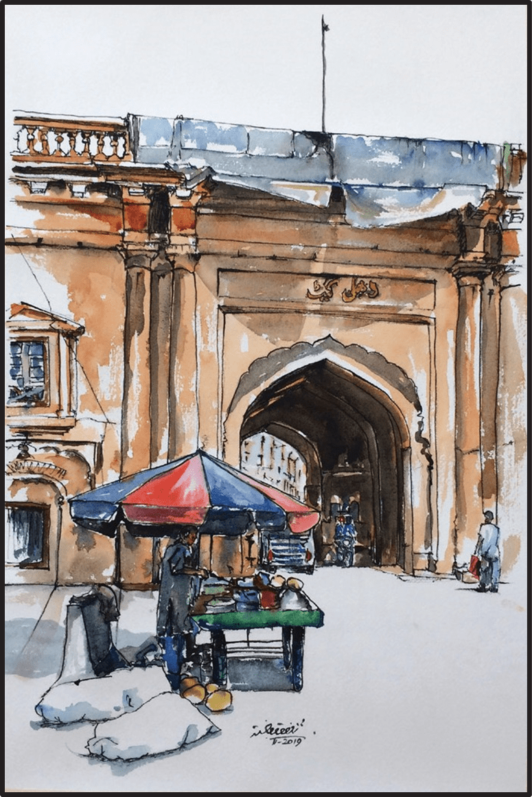 Dehli Gate: Walled City of Lahore, 2019 by Saqib Akhtar