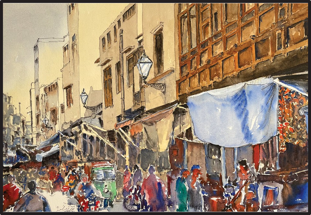 A Wooden House inside Dehli Gate: Walled City of Lahore, 2024 by Saqib Akhtar
