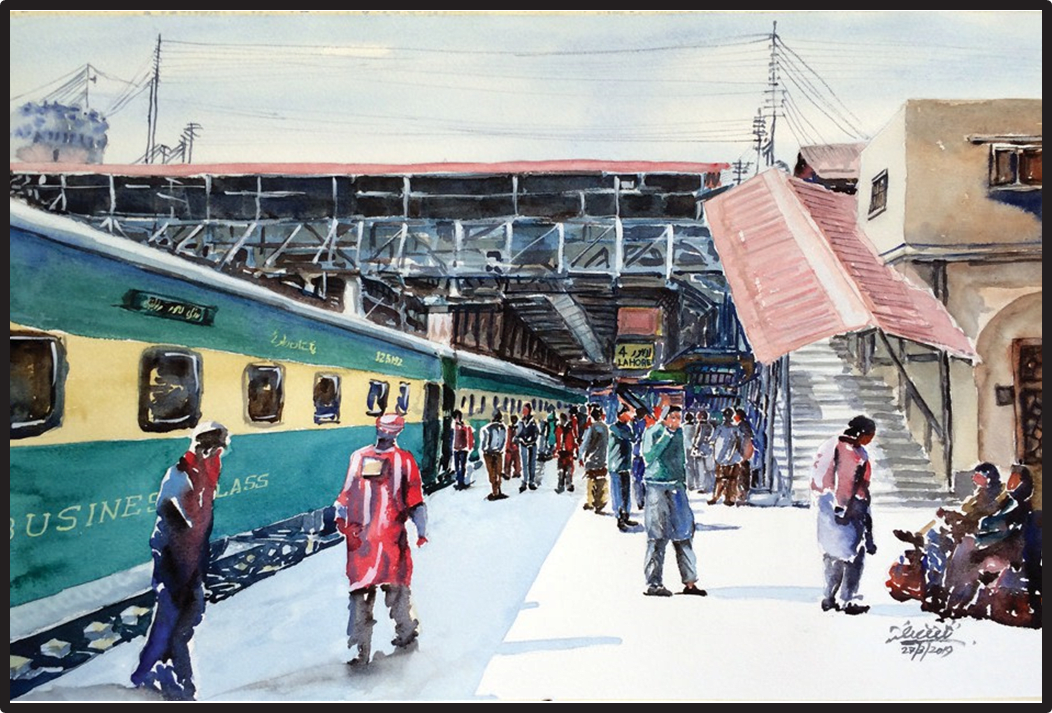 Lahore Railway Station Business Class, 2019 by Saqib Akhtar