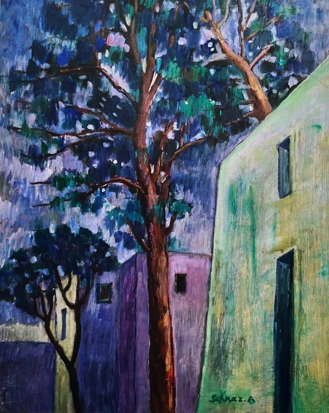 Eucalyptus at Night by Shahnaz Akhtar