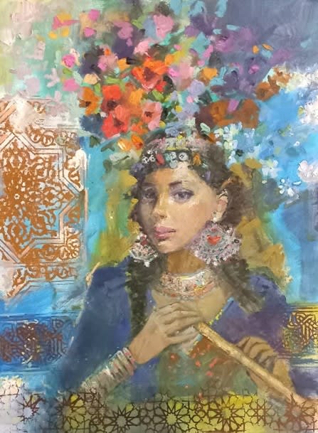 Girl with a flute, 2023 by Tayyaba Aziz
