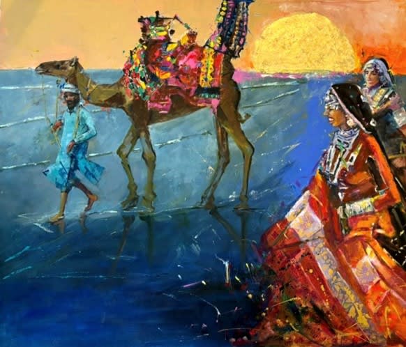 When the sun meets the shore, 2025 by Tayyaba Aziz
