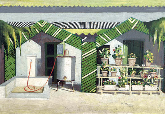 Courtyard in Quetta, 1958 by Ijaz ul Hassan