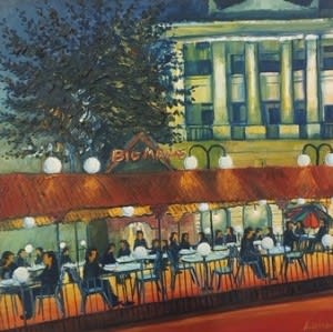Old City Painting by Amjad Naeem