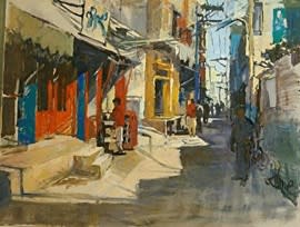 Red Shop At Bhatti by Durre Wasim