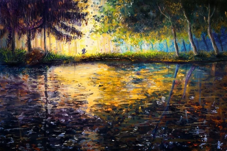 The lake at Motegron by Saleha Kamran