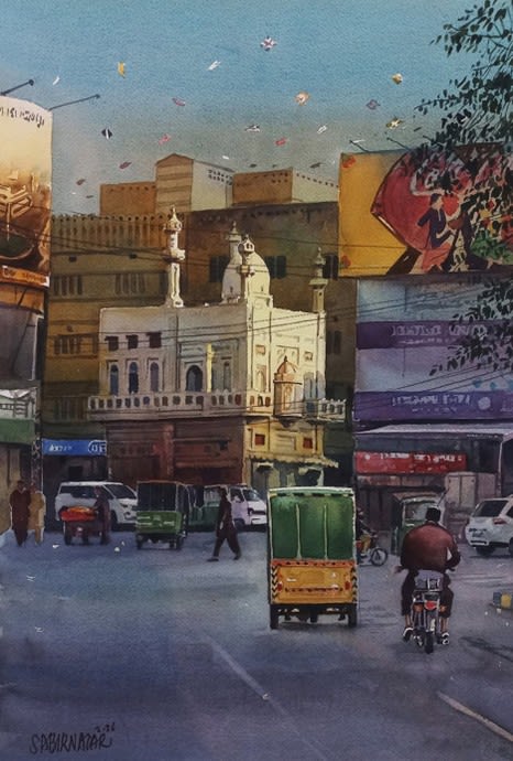 Masjid Shab Bhar, Shah Alami chowk by Sabir Nazar