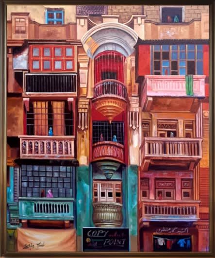 Vintage Balconies by Sadia Zaib