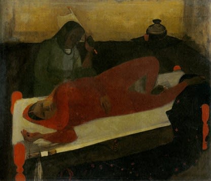 Woman Resting on Charpoy