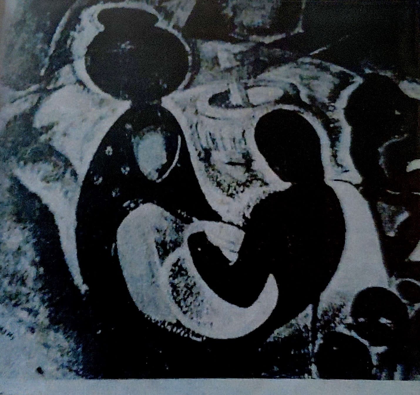 Two Figures, A group of Women Around a well