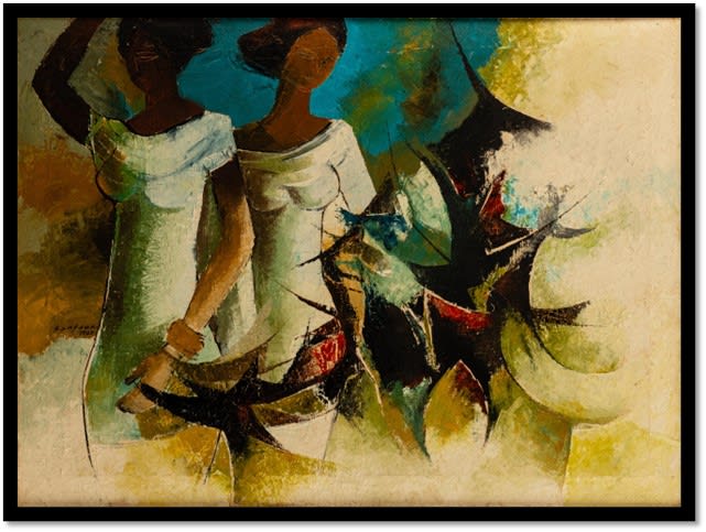 Composition with two women.