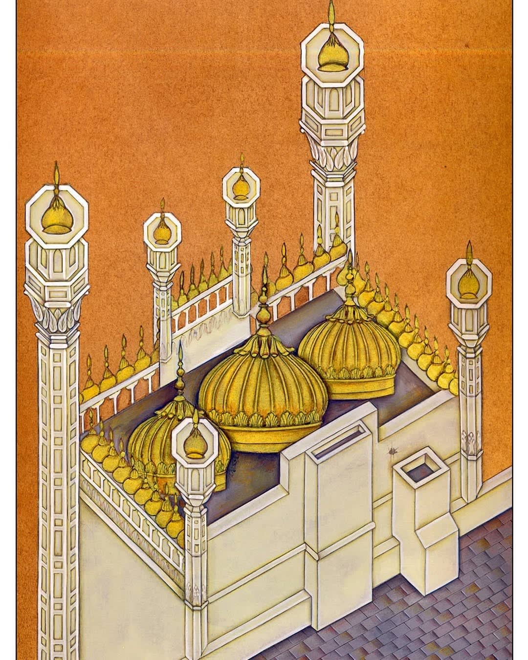 Golden Dome Mosque Lahore (A view from old Lahore)