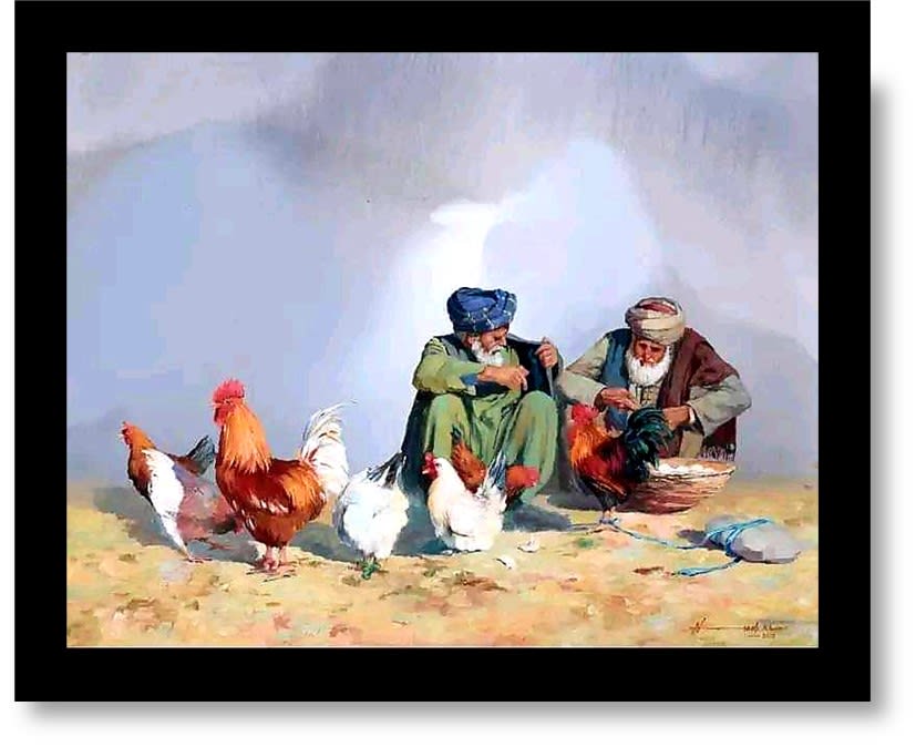 Village Elders and rooster