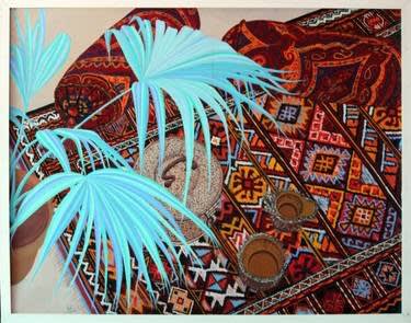 Still Life Antiques With A Palm Painting