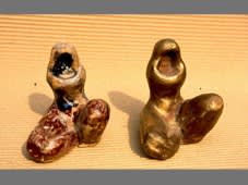 Ceramic and Bronze Figure
