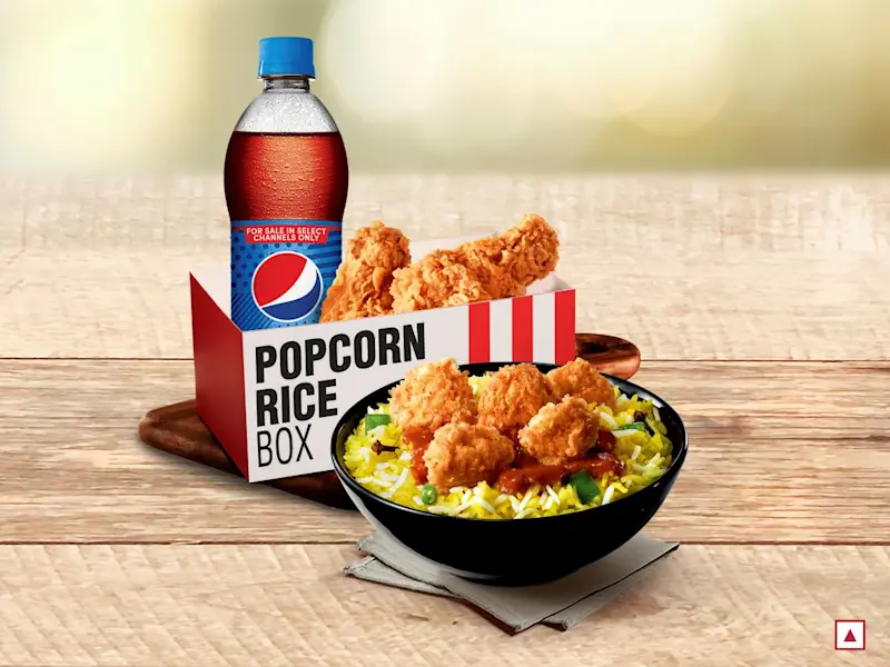 Popcorn Chicken Rice Bowl - Biryani Style