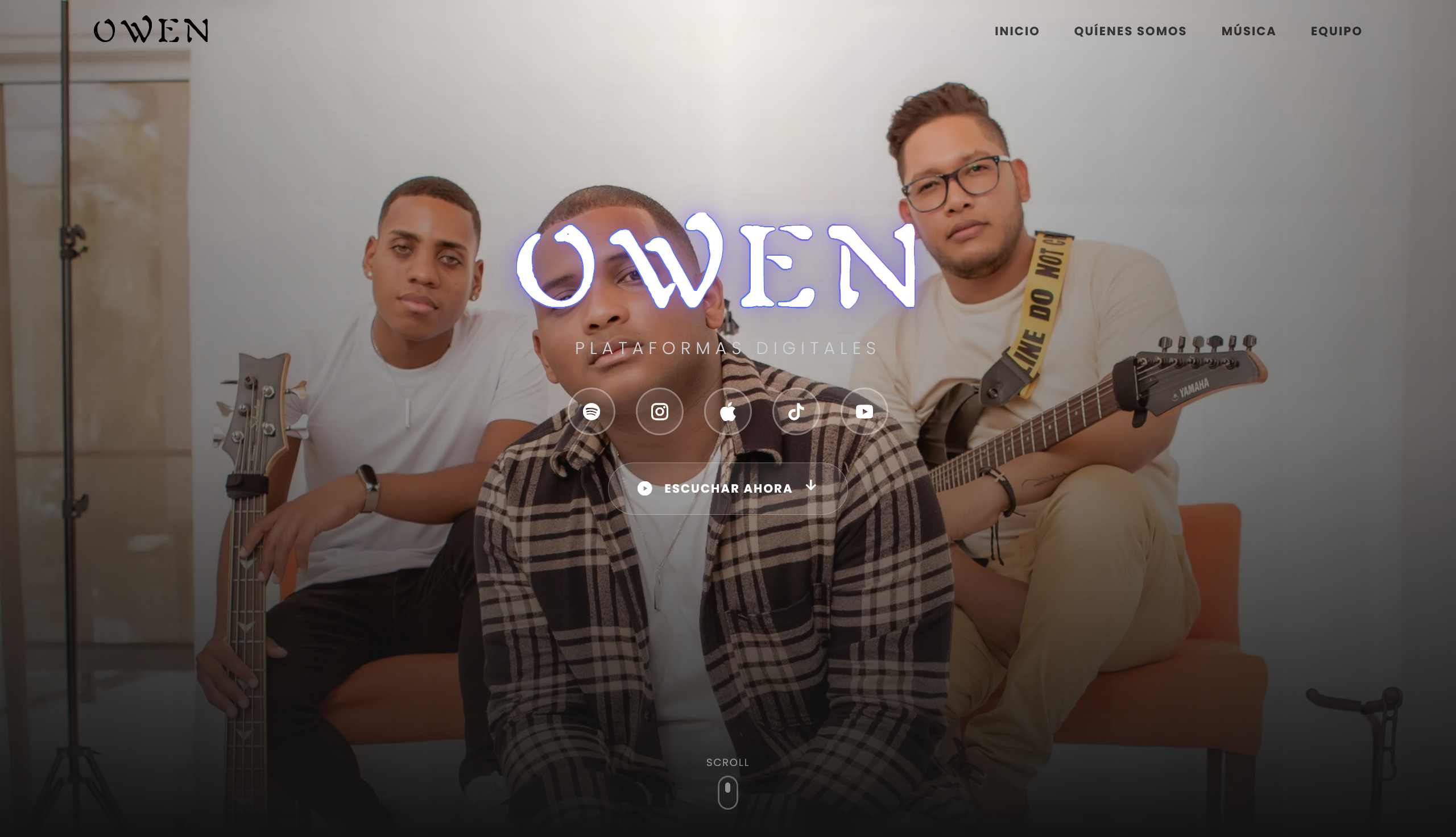 Página de inicio de OWEN Trio Latin-Pop