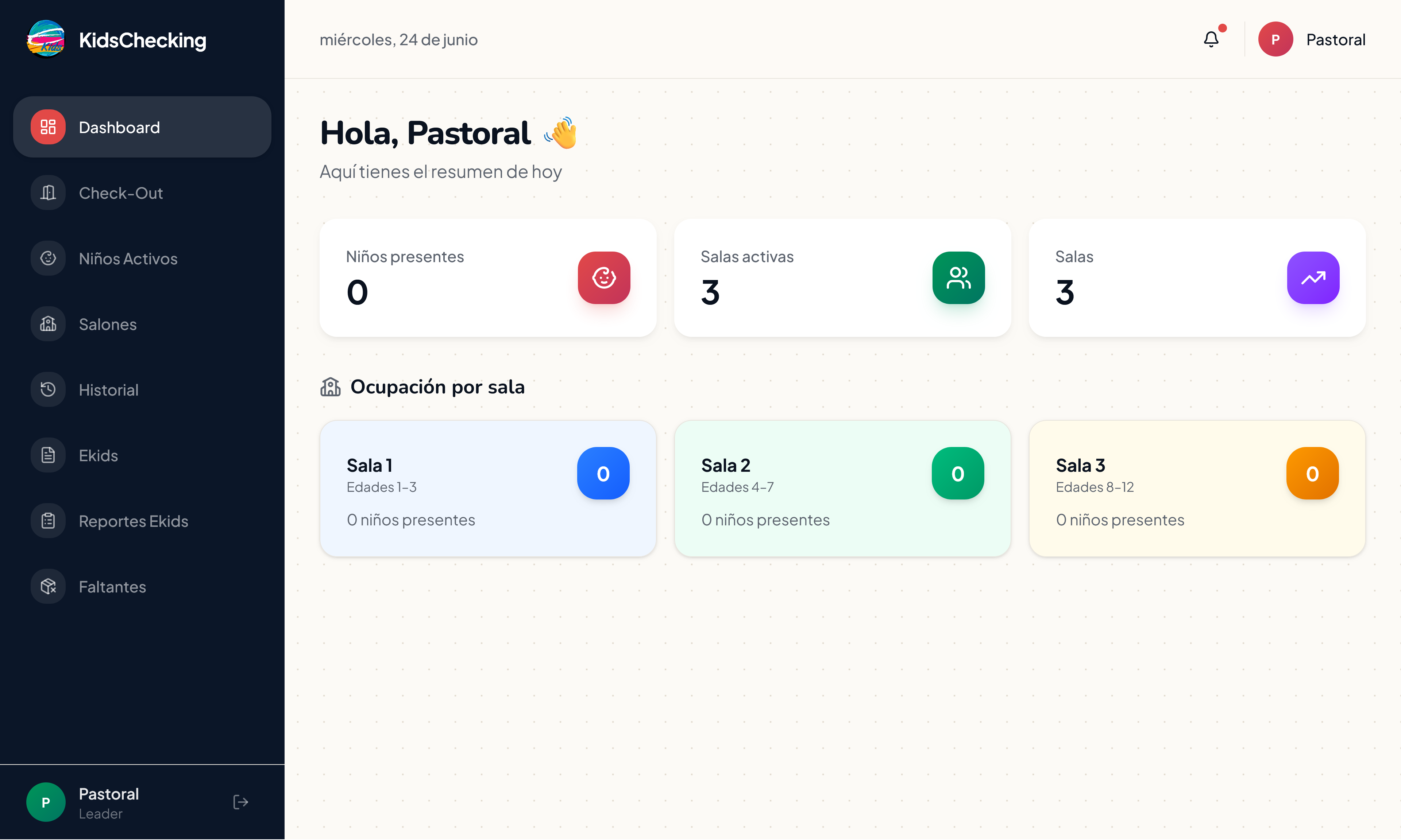 Página de inicio de KidsChecking